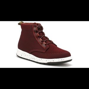 Burgundy Dr. Martens High Top Sneakers